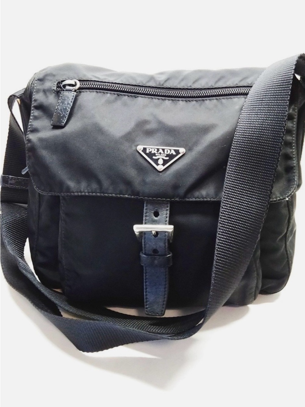 Prada Black Nylon Crossbody Messenger Bag - Picture 1 of 9